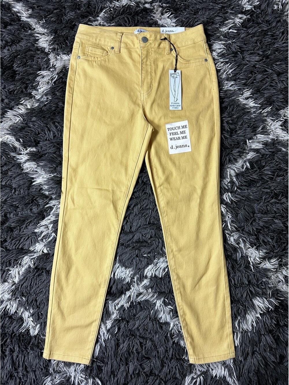 NWT d.jeans High Waist Ankle Jeans Womens Size 6 Yellow Stretch Denim Pants